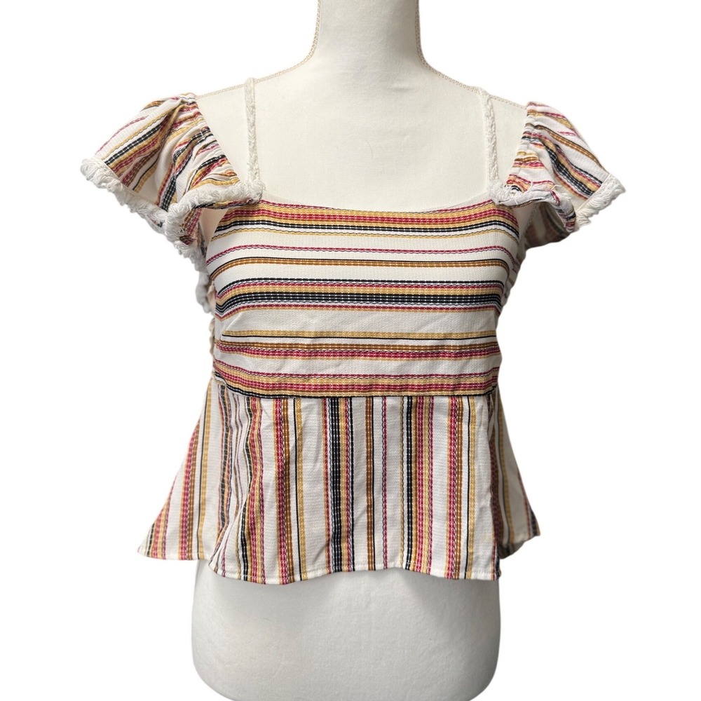Anthropologie Moon River Striped Top Women's Size Small